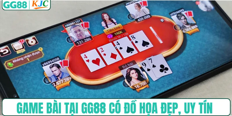Game bài tại GG88 có đồ họa đẹp, uy tín