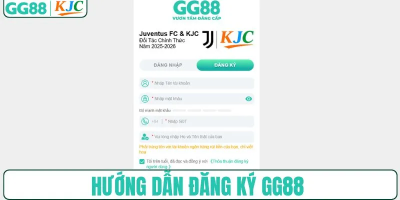 Hướng dẫn đăng ký GG88 trong 4 bước