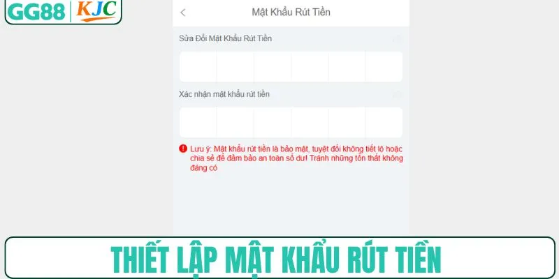 Thiết lập mật khẩu bảo vệ trước khi rút