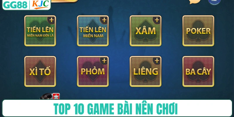 Top 10 game bài nên chơi